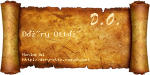 Déry Ottó névjegykártya
